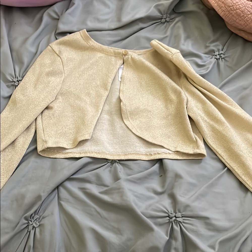 Bonnie Jean Gold Cardigan